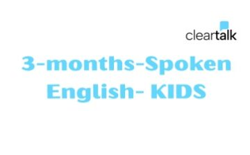 Spoken English For Kids- 3 months